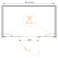 Дверь в проем. BERGAMO-W-B-13-40+60/30-C-Cr-R 1300х1950 Cezares