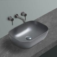 Раковина керамическая, накладная VBS-102MG матовый серый 455х325х135 VINCEA