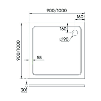 Душевой поддон Veconi TZ-08 Арт. TZ08-80K-01-19C3 ABS искусственный камень