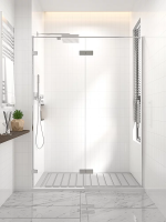 Душевая дверь раздвижная 1100x2000 цвет профиля хром стекло прозрачное PR3/L-110-01-CH-C4 Premium Veconi