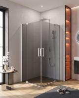 Душевой уголок прямоугольный.     SLIDER-AH-2-70/80-100/110-GRIGIO-Cr (700-800)x(1000-1100)x1950 Cezares