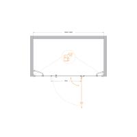 Дверь в проем.  VERONA-W-B-13-30+60/40-P-Cr-R 1300x1950 Cezares