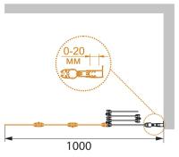 Шторка на ванну PRATICO-V-4-100/140-P-Cr-R 1000x1400 Cezares