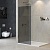 Душевая перегородка.   LIBERTA-L-1-TB-110-GR-Cr 1100х1950 Cezares